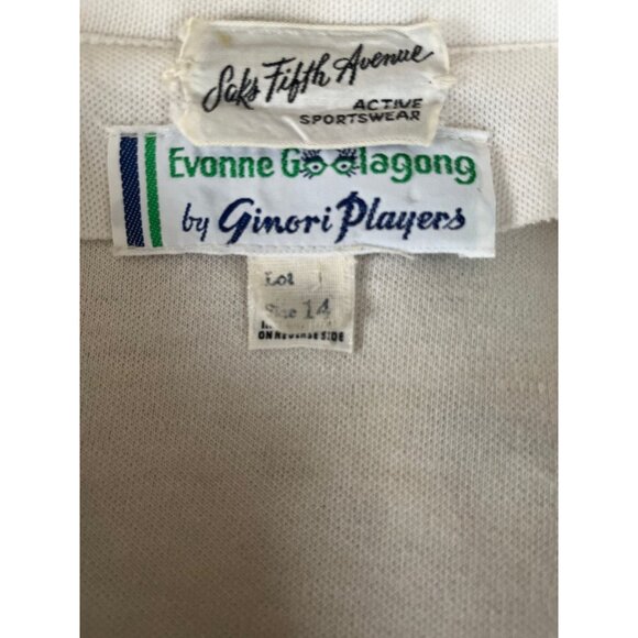 Vtg 1970's Evonne Goolagong Tennis Dress By Ginori Players Saks Fifth Avenue Siz - Picture 3 of 10